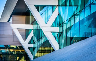 Architectural details of the Convention Center in Baltimore, Maryland.